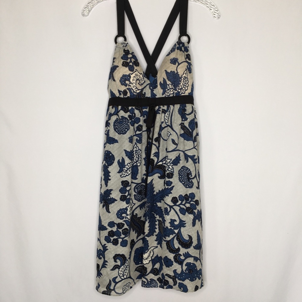 Michael Kors Dress Floral Silk Criss Cross straps